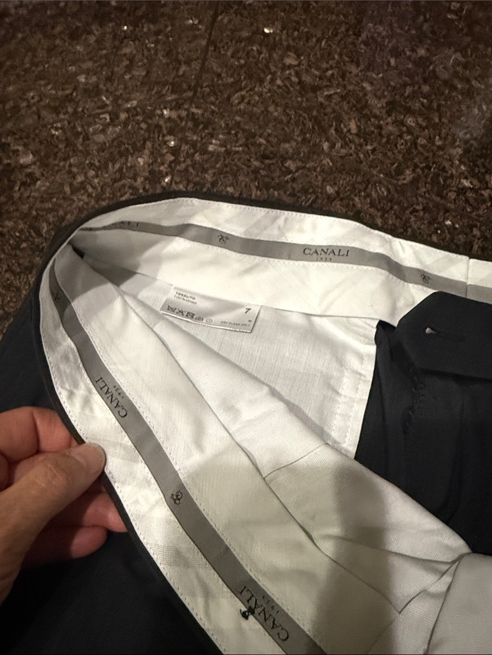 Canali Men's Navy Dress Trousers